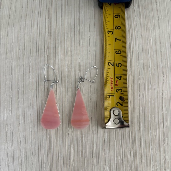 Pink Shell Earrings - Picture 2 of 2